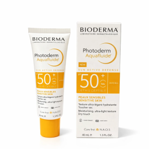 Bioderma Photoderm Aquofluide SPF 50+ - ضد آفتاب بافت سبک و مرطوب‌کننده برای پوست حساس (40 میل)