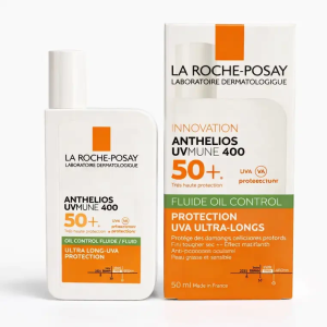 ضد آفتاب لاروش پوزای La Roche-Posay مدل Anthelios UVMune 400 فلویید اویل کنترل SPF 50+ – محافظت بسیار بالا برای پوست چرب و حساس (۵۰ میلی‌لیتر)