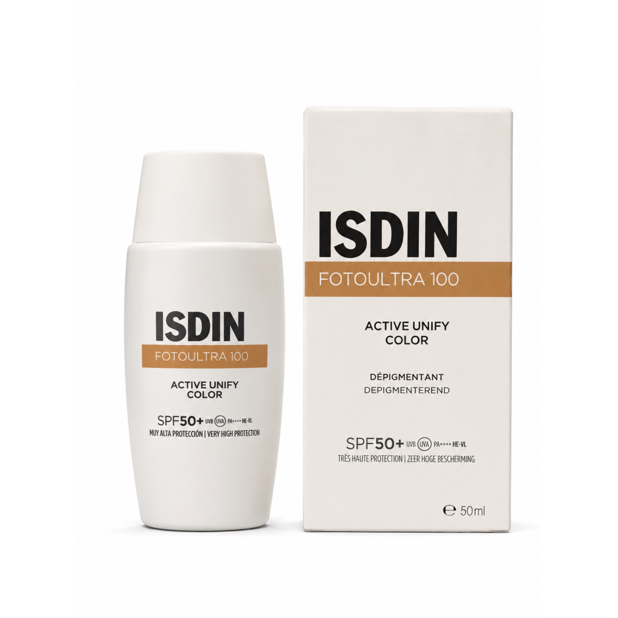 ضد آفتاب و ضد لک رنگی ایزدین مدل Fotoultra 100 Active Unify – اصلاحکننده لک – SPF 50+ – حجم ۵۰ میلیلیتر