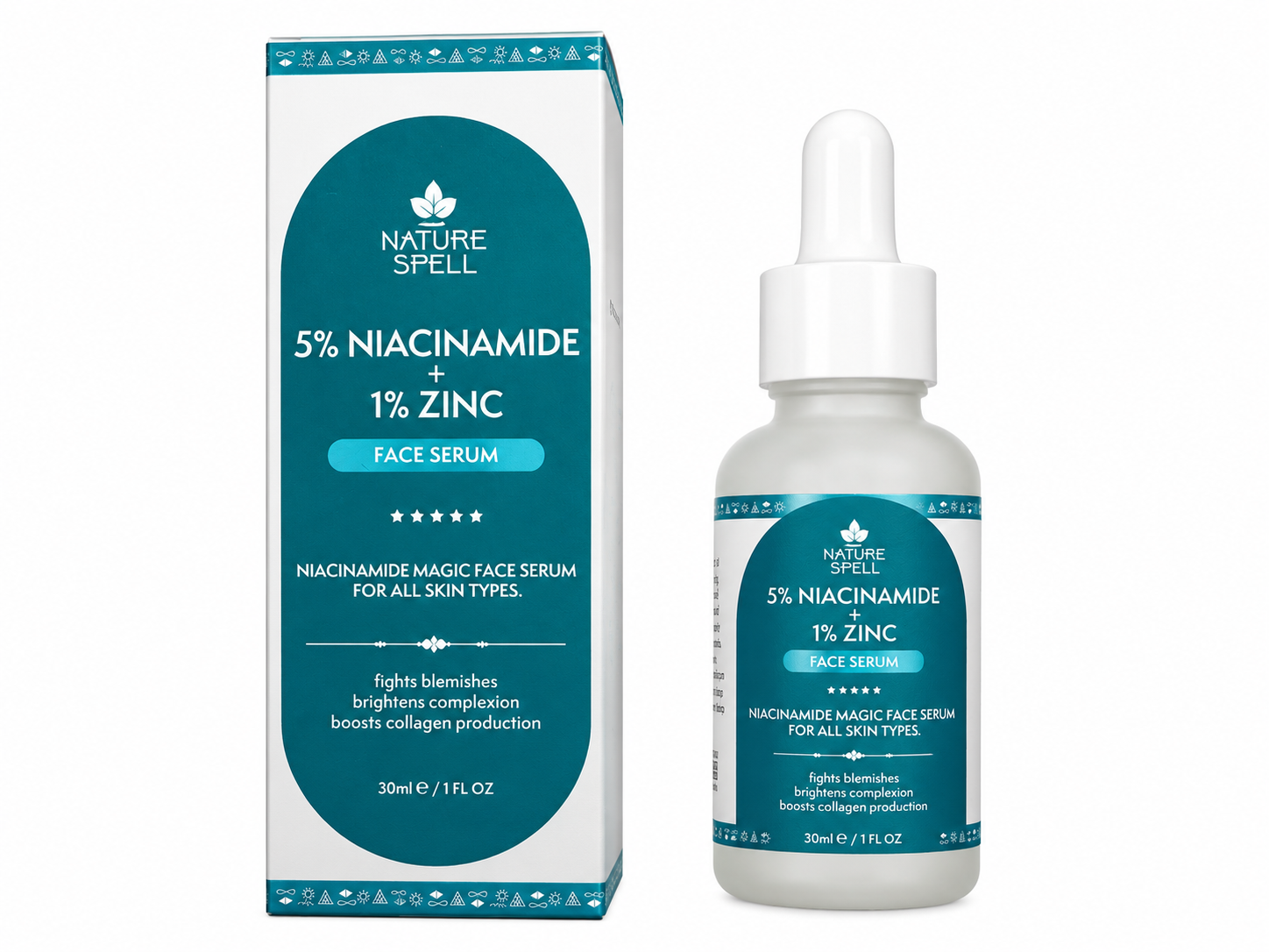 سرم نیاسینامید نیچر اسپل 5% Niacinamide + 1% Zinc Face Serum