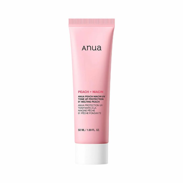 ضدآفتاب تونآپ هلو و نیاسینامید آنوا مدل ۰۱ ملتیگ پیچ Anua Peach Niacin UV Tone Up Protection 50ml